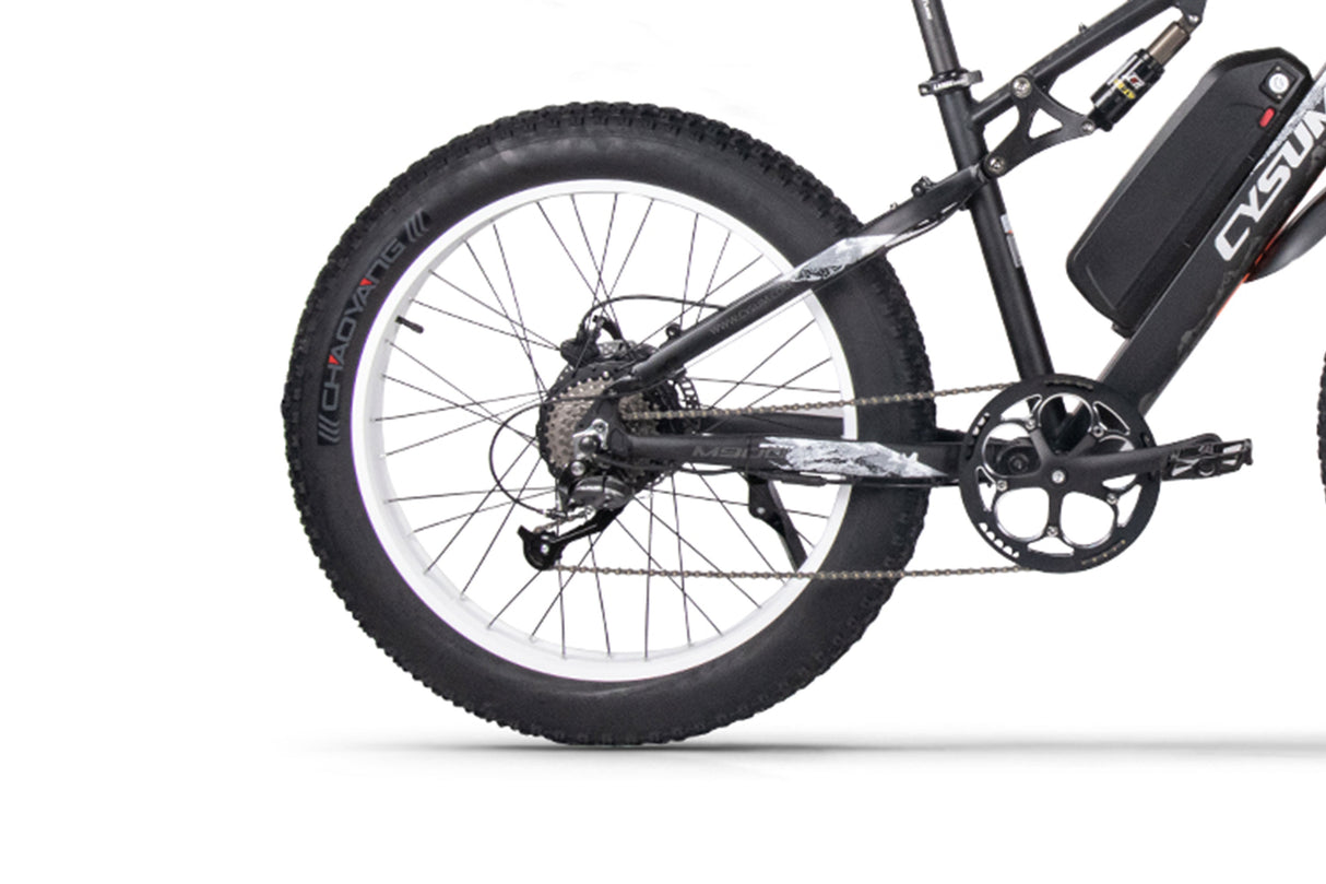 Electric bicycle rear wheel, including tires for M900