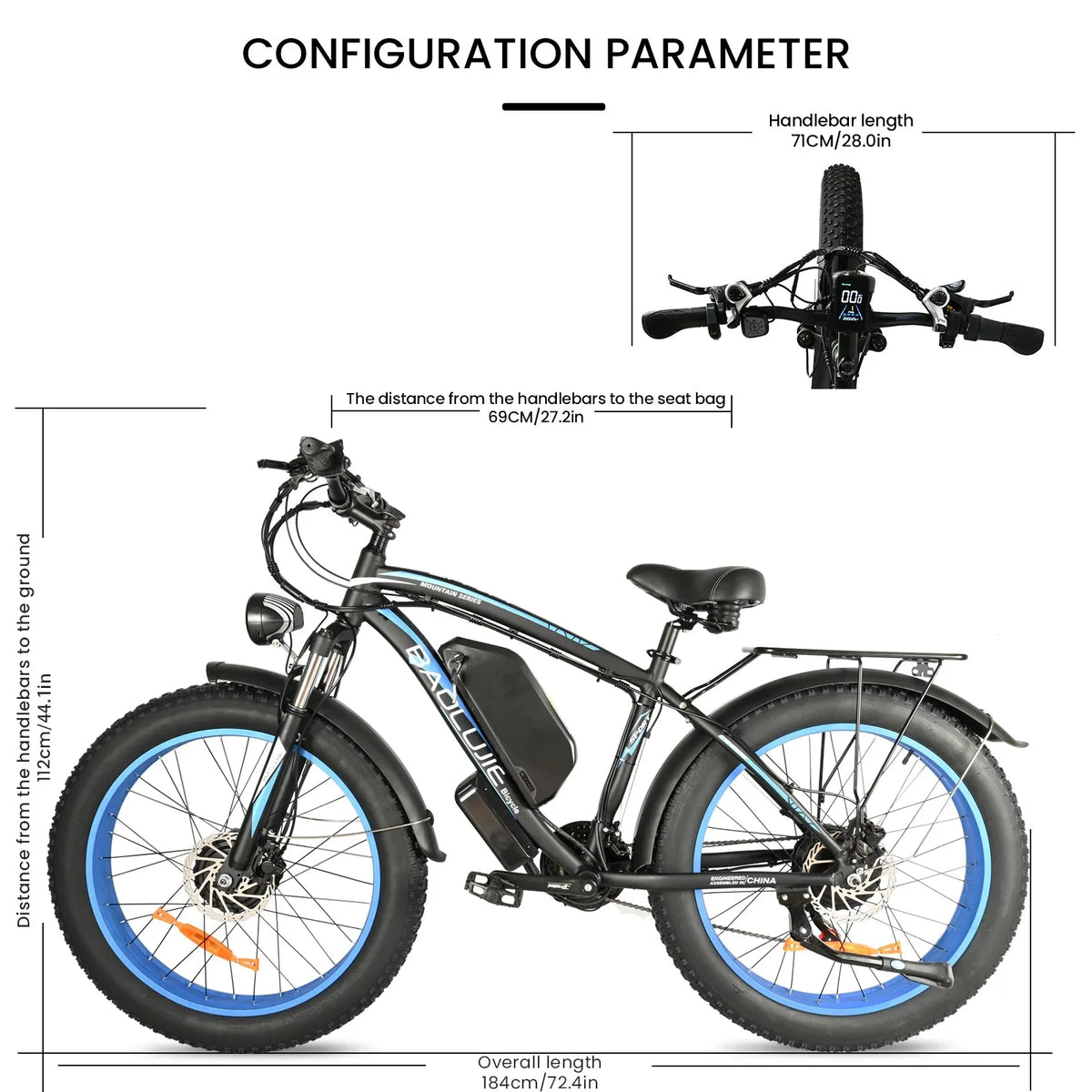 BAOLUJIE DP-2602 Fat Electric Bike 26inch | 48v 2000w Dual motor | Hydraulic Disc Brake | 20Ah lithium battery - Rich Bit eBike
