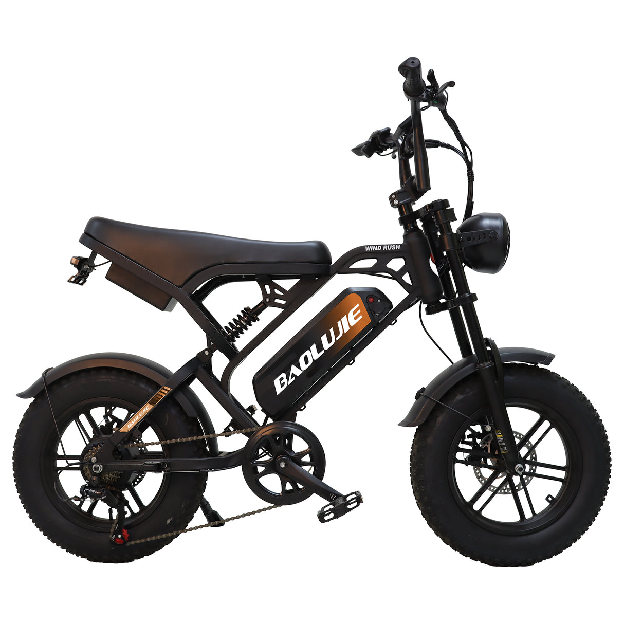 BAOLUJIE F2 Full Suspension Mini E-Bike 16x4.0 inch 45KMH | 48v 500w | Disc Brake | 13Ah portable battery