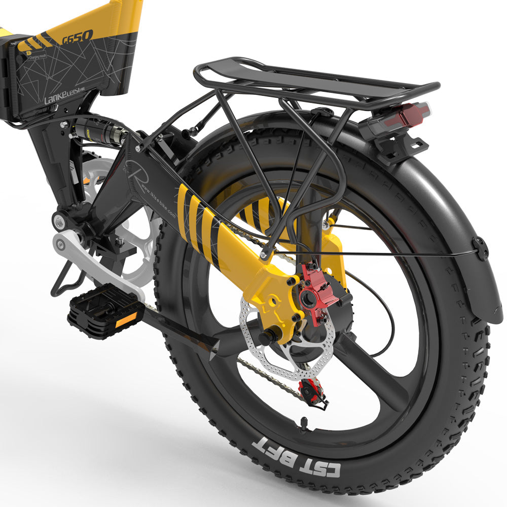 LANKELEISI G650 Foldable e Bike 20inch 35KMH | 48v 500w | Hydraulic Disc Brake | 12.8Ah hidden battery Rich Bit eBike