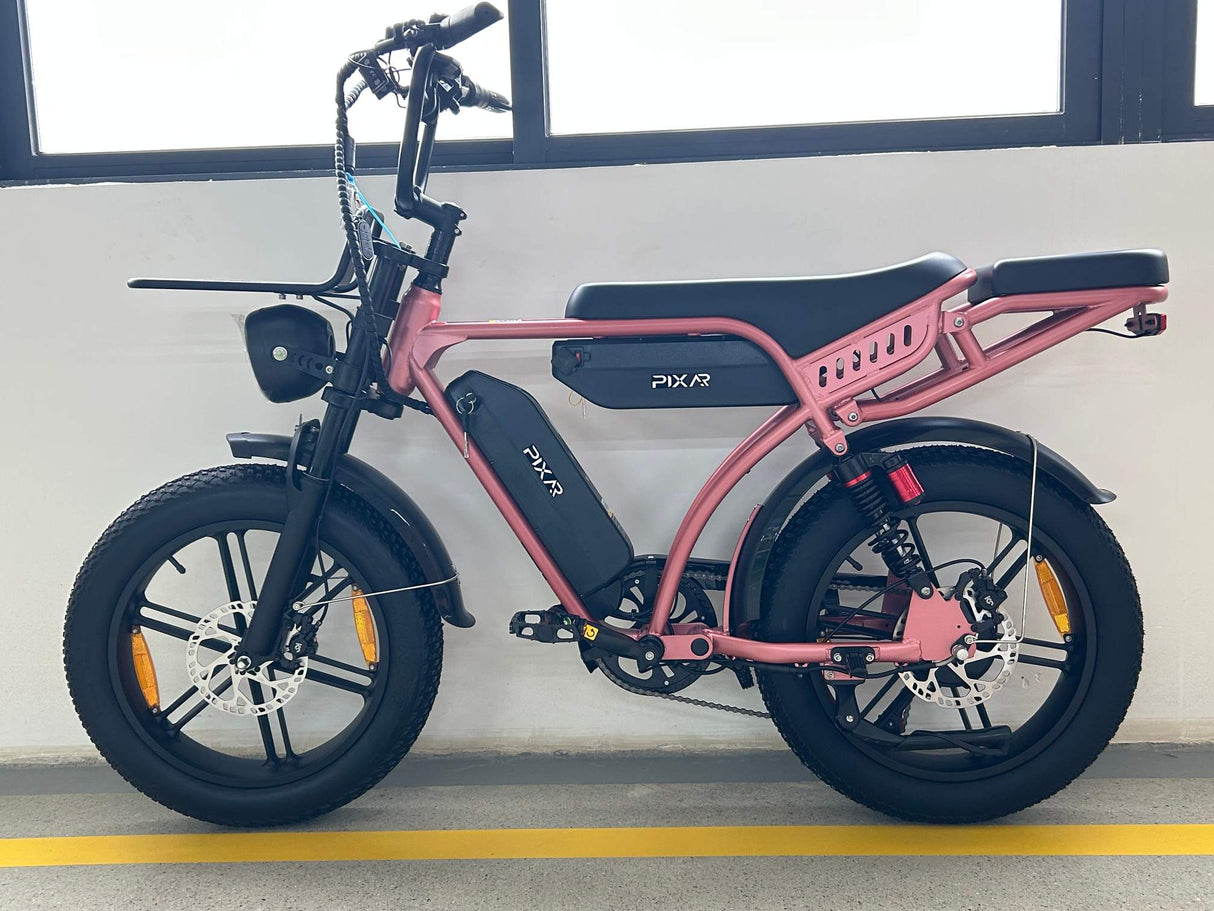 PIXAR M9 Dual Battery Electric Bike | 48V 35Ah Long Range | 250W High Speed Motor | 20" Fat Tire All-Terrain E-Bike Rich Bit eBike