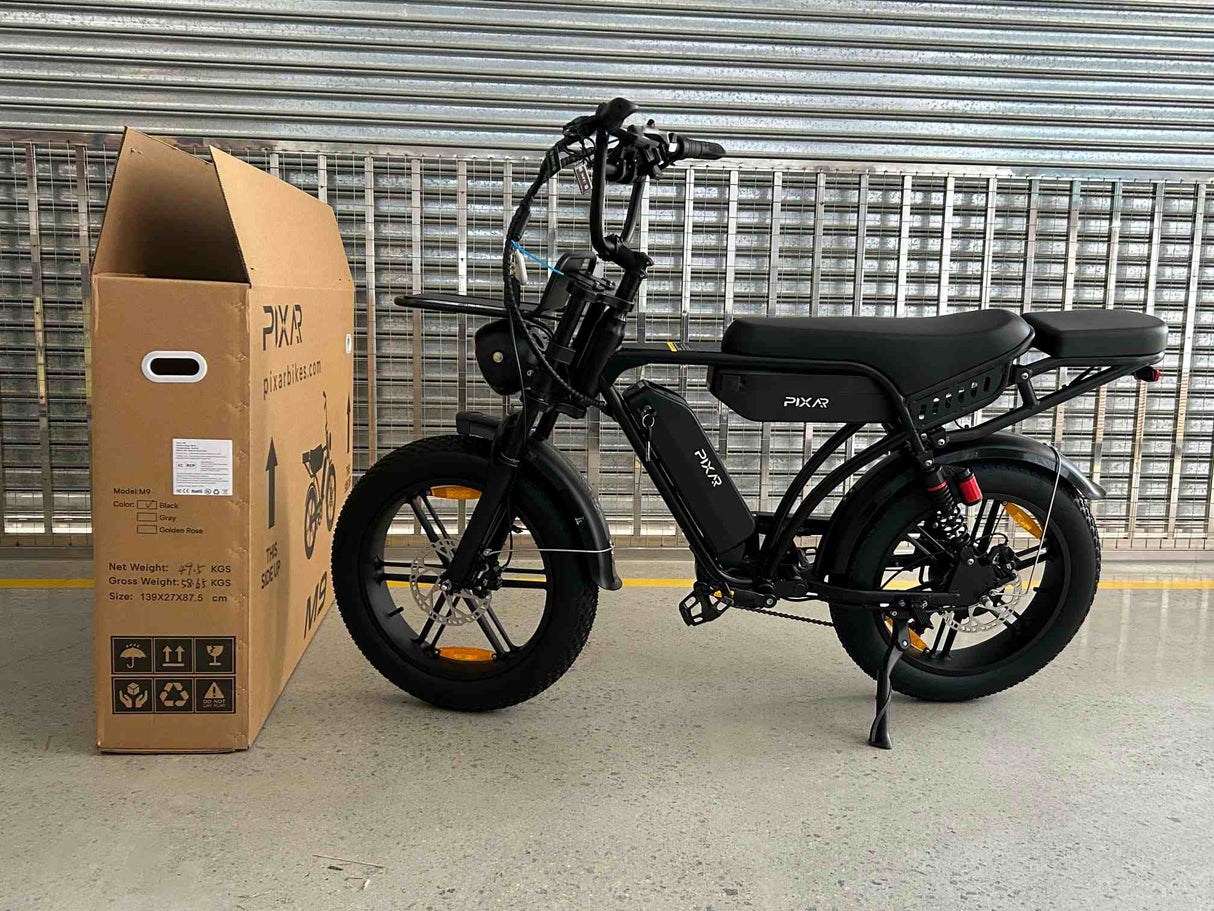 PIXAR M9 Dual Battery Electric Bike | 48V 35Ah Long Range | 250W High Speed Motor | 20" Fat Tire All-Terrain E-Bike Rich Bit eBike