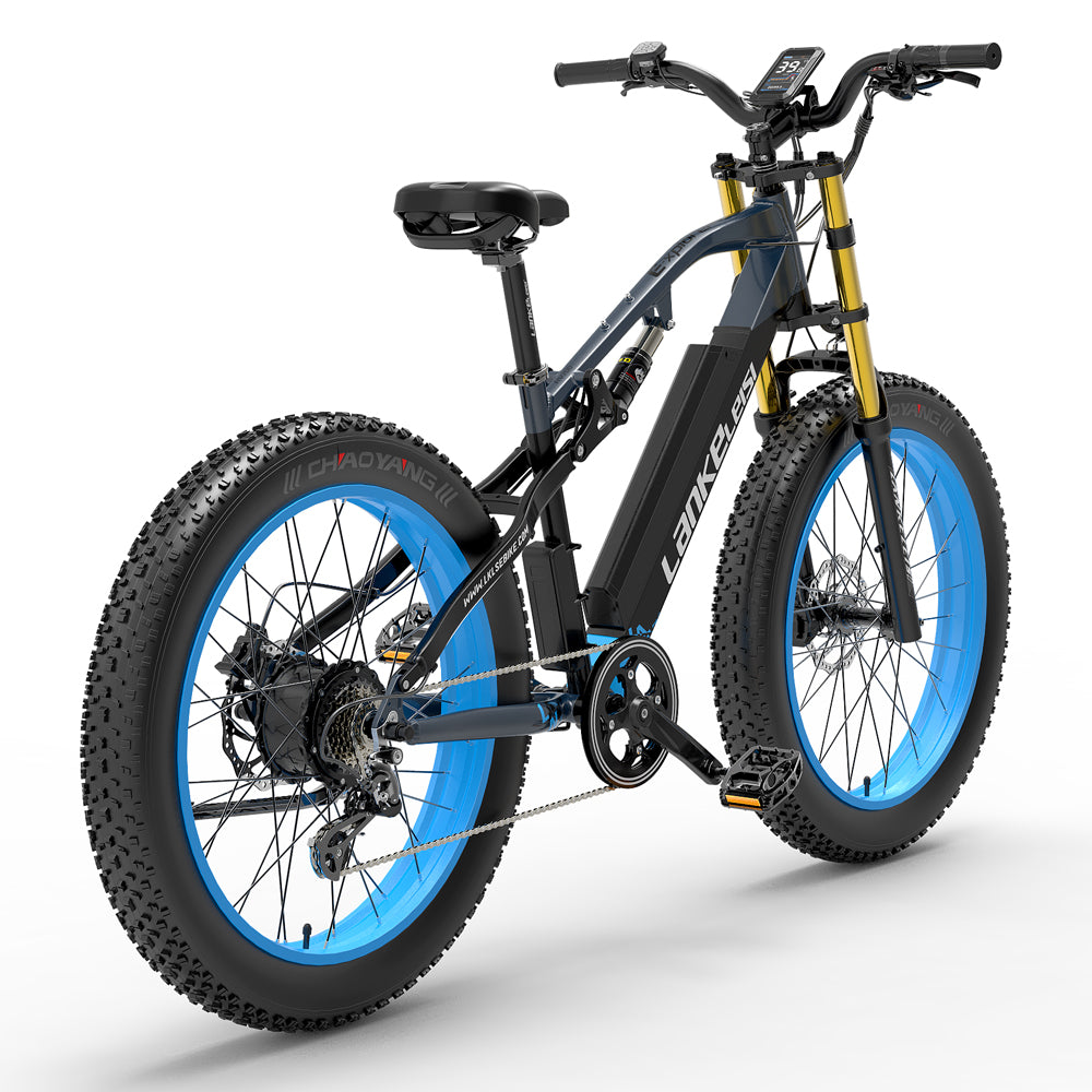 LANKELEISI RV700 Full Suspension Fat Electric Bike 26inch | 48v 1000w | Hydraulic Disc Brake | 16Ah lithium battery