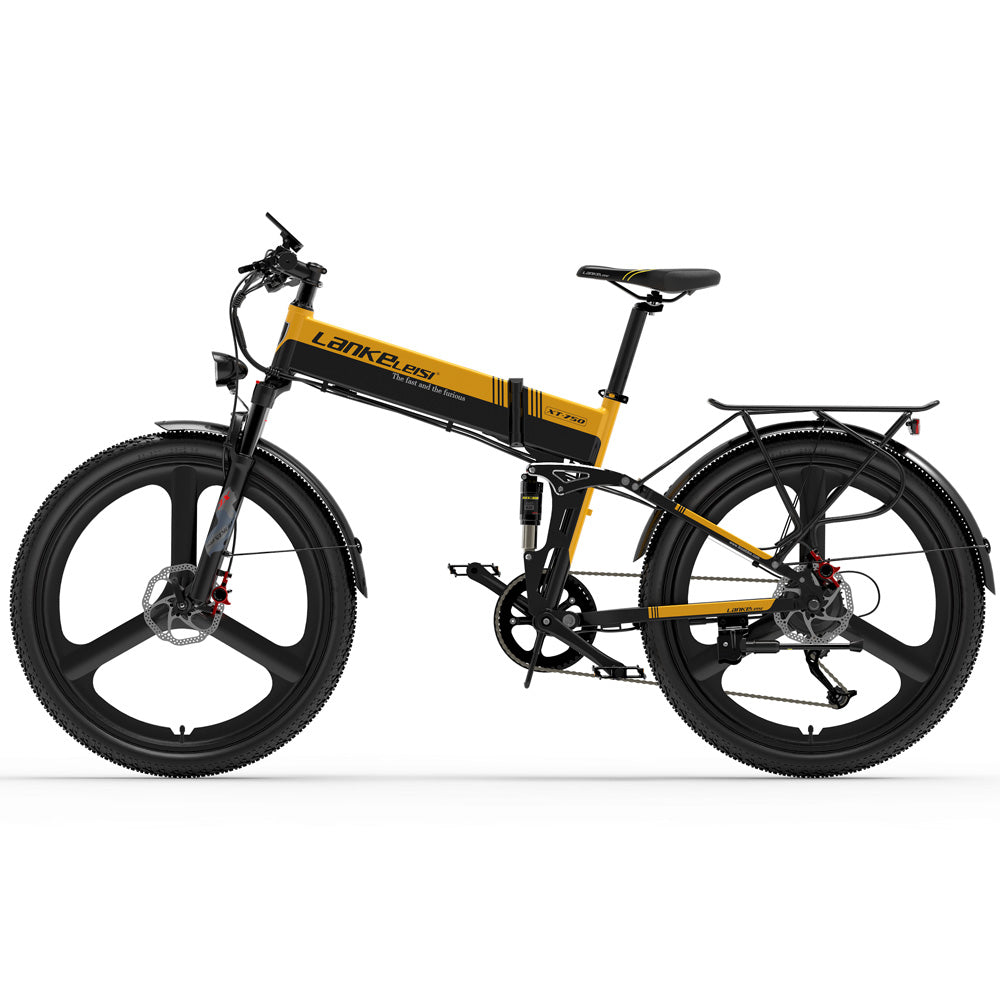 LANKELEISI XT750 Sport Foldable MTB e Bike 26inch 35KMH | 48v 500w | Hydraulic Disc Brake | 12.8Ah hidden battery