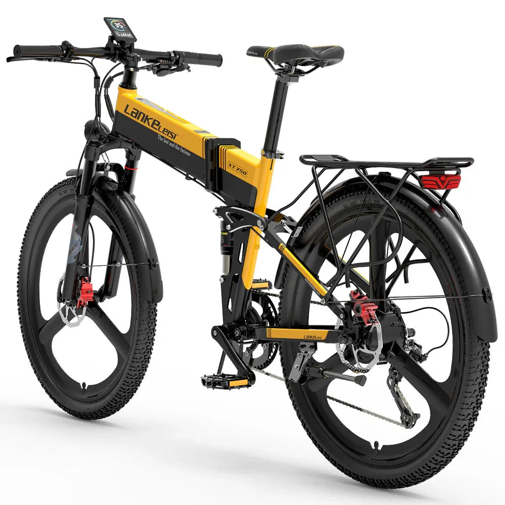 LANKELEISI XT750 Sport Foldable MTB e Bike 26inch 35KMH | 48v 500w | Hydraulic Disc Brake | 12.8Ah hidden battery - Rich Bit eBike