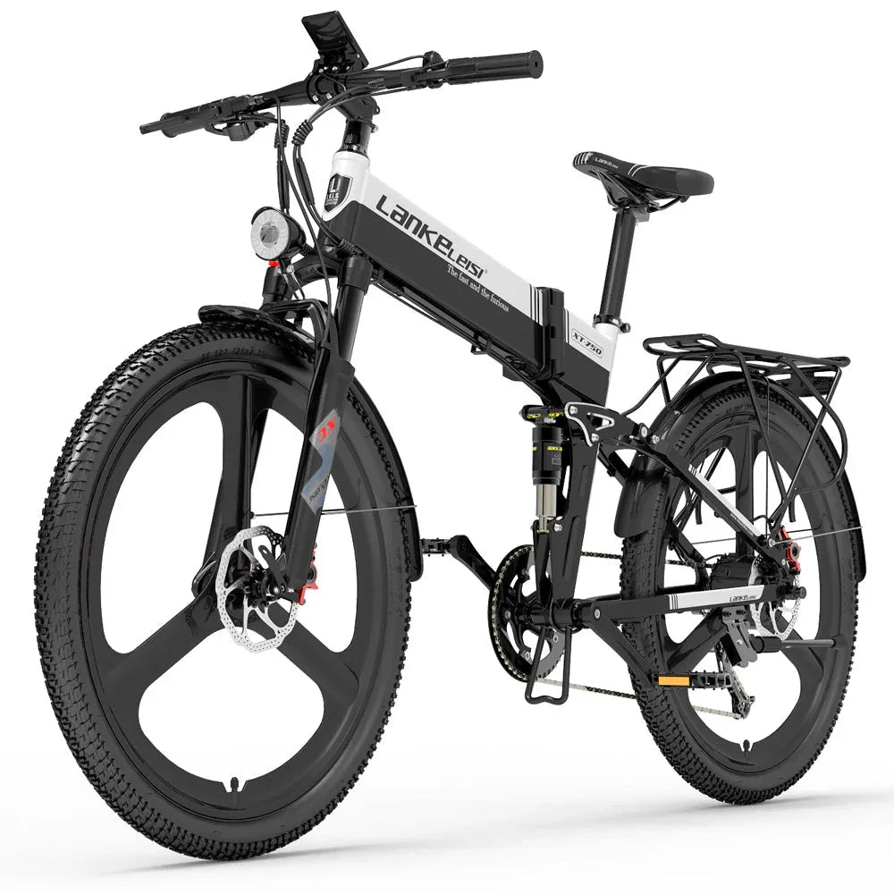 LANKELEISI XT750 Sport Foldable MTB e Bike 26inch 35KMH | 48v 500w | Hydraulic Disc Brake | 12.8Ah hidden battery - Rich Bit eBike