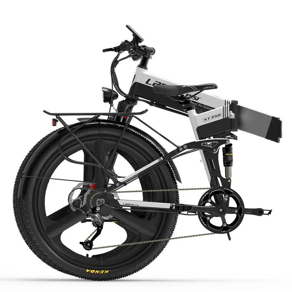 LANKELEISI XT750 Sport Foldable MTB e Bike 26inch 35KMH | 48v 500w | Hydraulic Disc Brake | 12.8Ah hidden battery - Rich Bit eBike