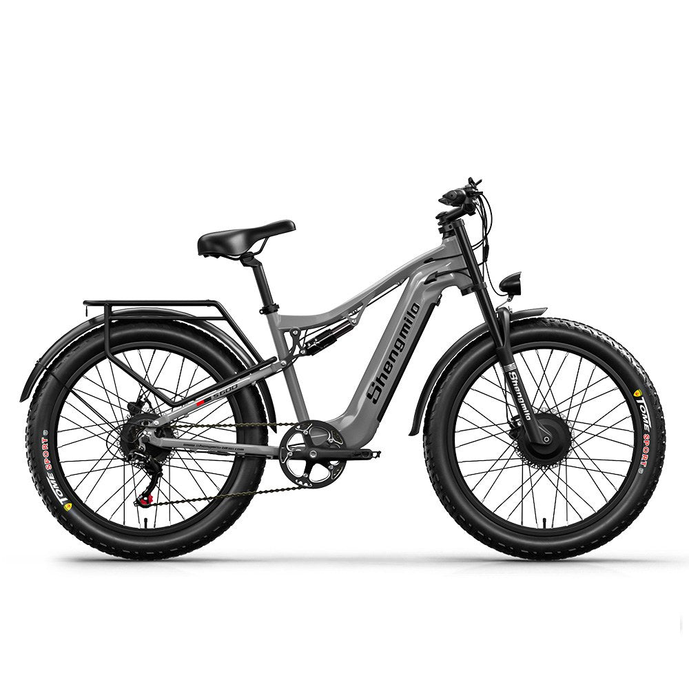 SHENGMILO S600 Full Suspension Fat E-Bike 26x3.0 inch 25KMH | 48v 2000w dual-motor | Hydraulic Disc Brake | 17.5Ah SAMSUNG battery Rich Bit eBike