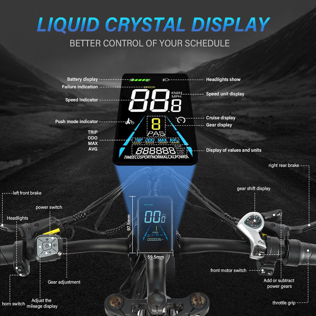 BAOLUJIE DP-2603+ Full Suspension Fat Electric Bike 26inch | 52v 3000w Dual motor | Hydraulic Disc Brake | 32Ah lithium battery