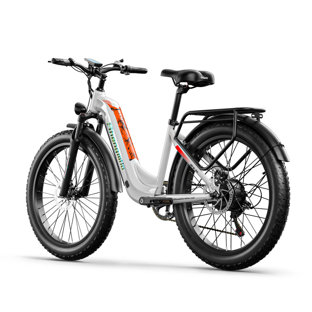 SHENGMILO MX06 City Commute e bike 26x3.0 inch 25KMH | 48v 500w 80N.m | Hydraulic Disc Brake | 17.5Ah SAMSUNG battery Rich Bit eBike