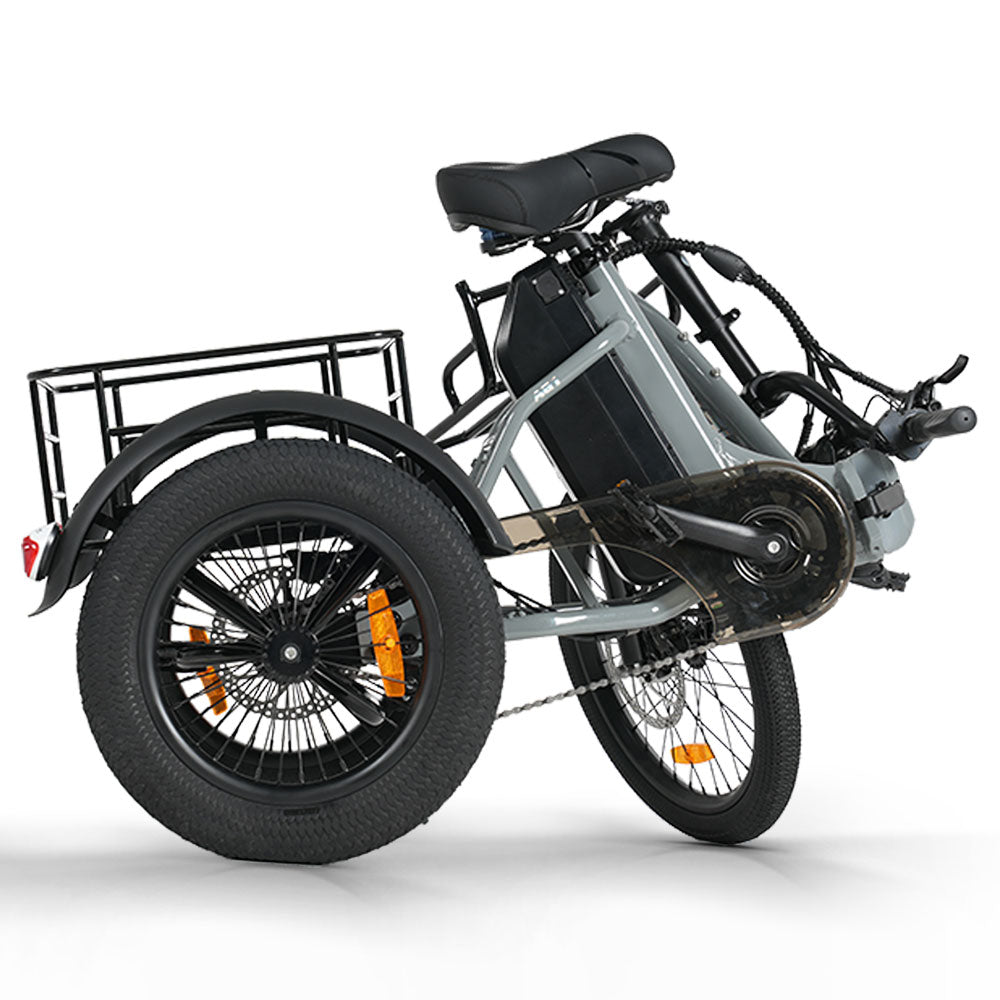 CYSUM AG1 Folding Electric Tricycle | 750W Motor & 48V 20Ah Removable Lithium Battery | Step-Through E-Trike with Hydraulic Disc Brakes, Speed Differential System, NFC LCD Display Rich Bit eBike