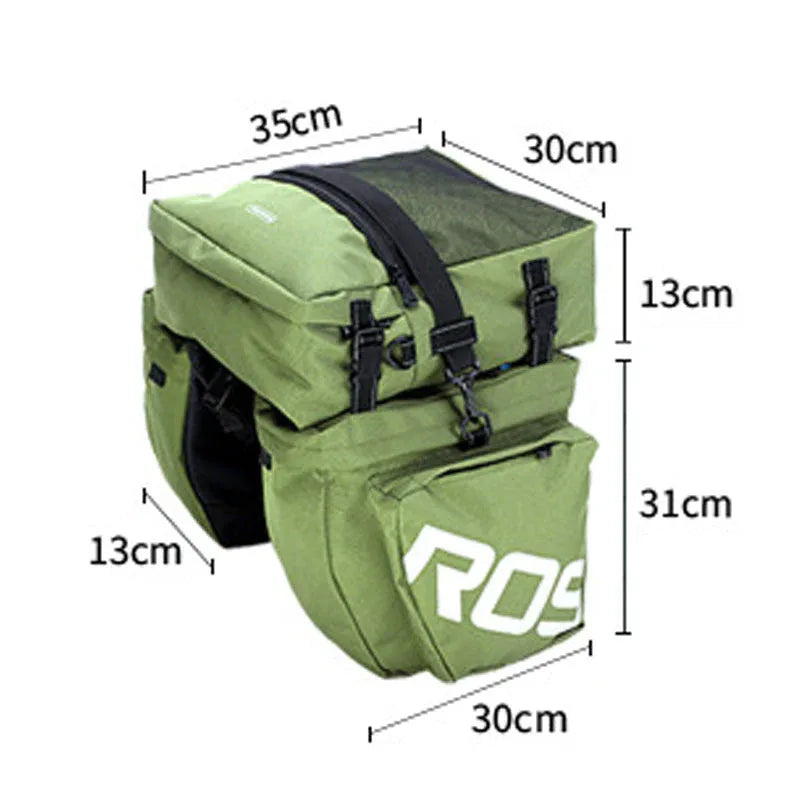 Bicycle backpack, saddle bag, rear rack bag, mountain bike all-in-one long-distance riding backpack - Rich Bit eBike