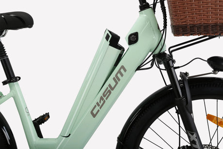 Cysum X-City Electric Bike - 48V 250W Motor, 45Nm Torque, 48V 10.4Ah Lithium Battery, Step-Through Frame, Unisex Design for Commuting - Rich Bit eBike