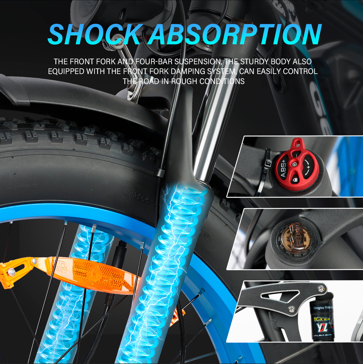 BAOLUJIE DP-2603 Fat Electric Bike 26inch | 52v 3000w Dual motor | Hydraulic Disc Brake | 32Ah lithium battery