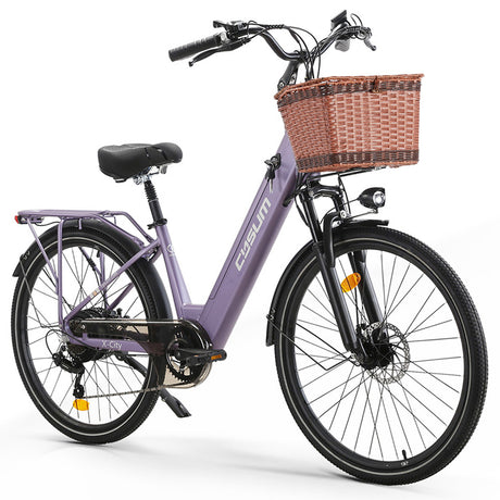 Cysum X-City Electric Bike - 48V 250W Motor, 45Nm Torque, 48V 10.4Ah Lithium Battery, Step-Through Frame, Unisex Design for Commuting