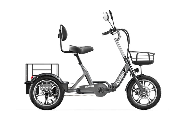 Foldable Electric Tricycle, Three-wheeled Electric Bicycle, 16*2.3