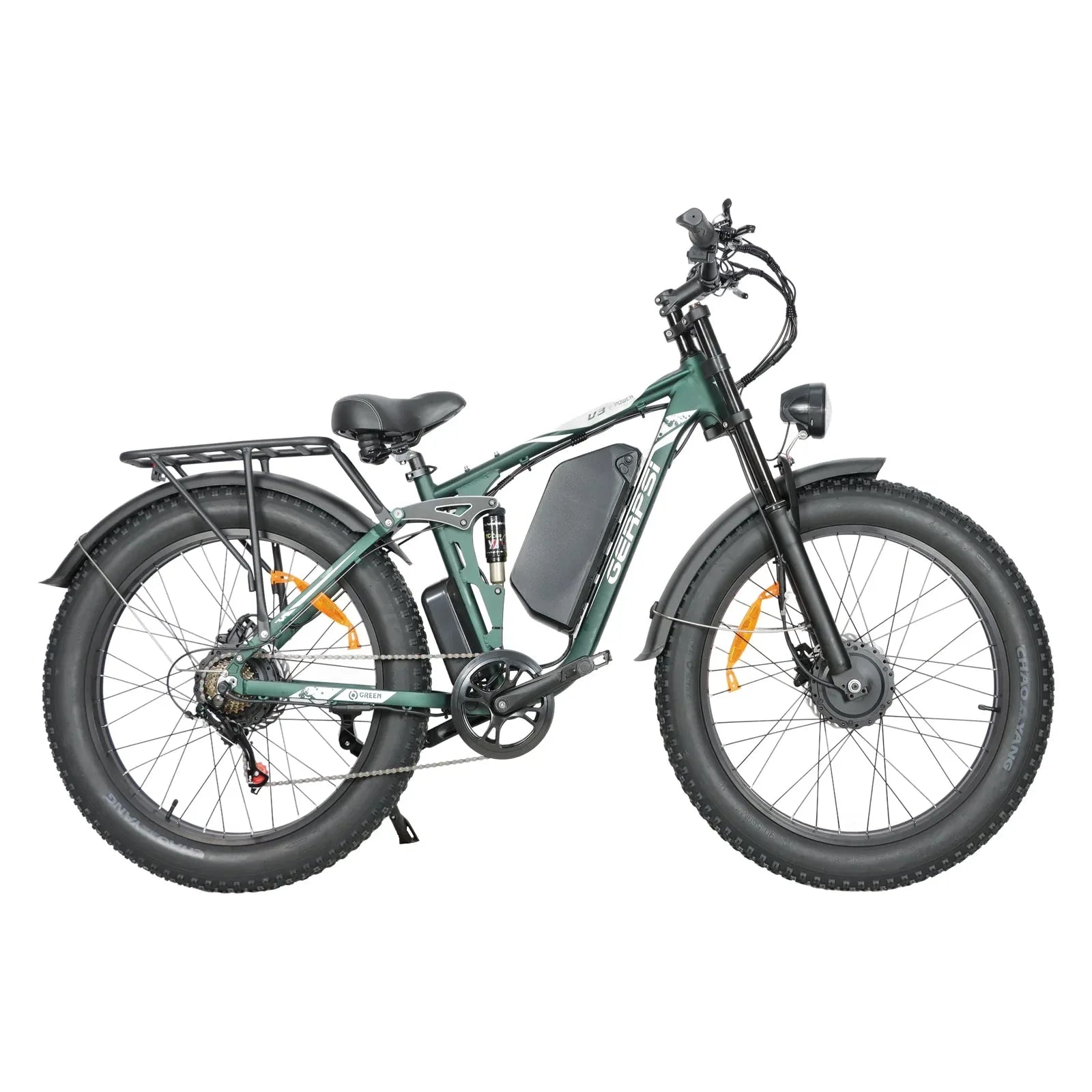 BAOLUJIE DP-2603+ Full Suspension Fat Electric Bike 26inch | 52v 3000w Dual motor | Hydraulic Disc Brake | 32Ah lithium battery - Rich Bit eBike