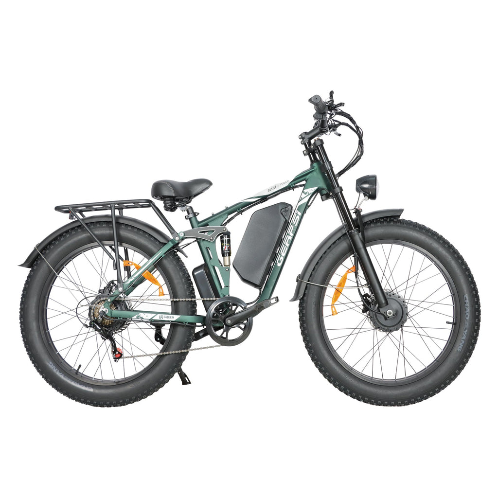 BAOLUJIE DP-2603+ Full Suspension Fat Electric Bike 26inch | 52v 3000w Dual motor | Hydraulic Disc Brake | 32Ah lithium battery Rich Bit eBike