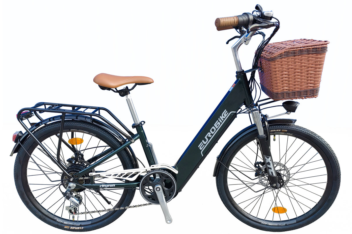 Cityrun 26" City Electric Bike, 40Nm Commuter Bike, 36V 10Ah Li-Battery City eBike