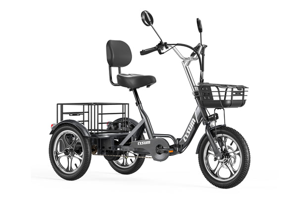 Foldable Electric Tricycle, Three-wheeled Electric Bicycle, 16*2.3