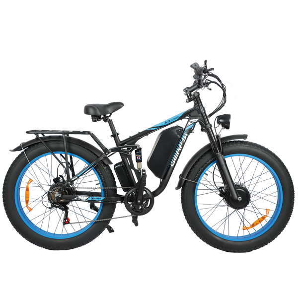 BAOLUJIE DP-2603+ Full Suspension Fat Electric Bike 26inch | 52v 3000w Dual motor | Hydraulic Disc Brake | 32Ah lithium battery