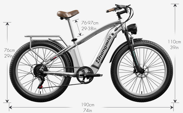 Shengmilo MX04 Retro Electric Bike, 1000w Peak Power Bafang Motor 48V 15Ah Li-Battery