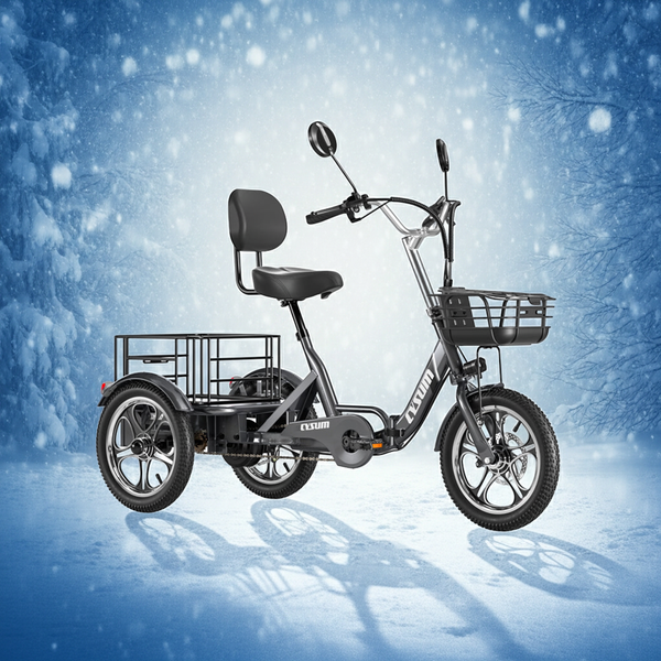 CYSUM T1 Pro Foldable Electric Tricycle, Three-wheeled Electric Bicycle, 16*2.3