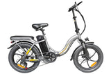 E20 Foldable Electric Bike, 20*3.0" Fat Tire Ebike, 36V 16Ah Li-Battery, Adult Electric Bicycle