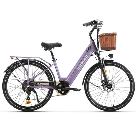 Cysum X-City Electric Bike - 48V 250W Motor, 45Nm Torque, 48V 10.4Ah Lithium Battery, Step-Through Frame, Unisex Design for Commuting
