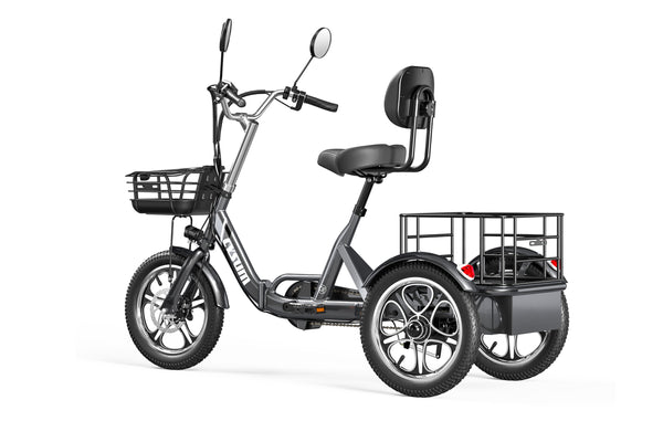 Foldable Electric Tricycle, Three-wheeled Electric Bicycle, 16*2.3