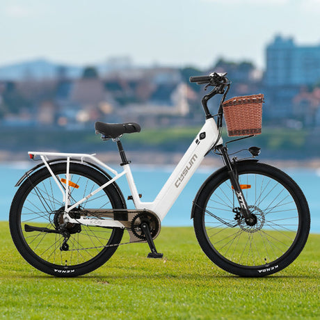 Cysum X-City Electric Bike - 48V 250W Motor, 45Nm Torque, 48V 10.4Ah Lithium Battery, Step-Through Frame, Unisex Design for Commuting