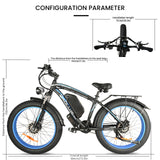 BAOLUJIE DP-2602 Fat Electric Bike 26inch | 48v 2000w Dual motor | Hydraulic Disc Brake | 20Ah lithium battery