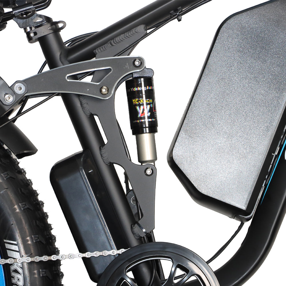 BAOLUJIE DP-2603 Plus 3000W 32Ah 52V Full Suspension Fat Electric Bike Rich Bit eBike