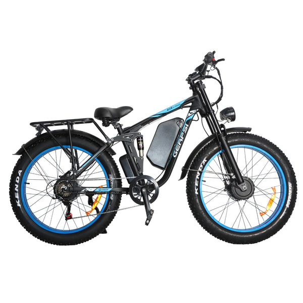 BAOLUJIE DP-2603 Plus 3000W 32Ah 52V Full Suspension Fat Electric Bike Rich Bit eBike