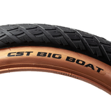 CST Big Boat 26x4.0 Urban Fat Tire – Smooth City Tread & Brown Sidewall (CTC-06) Rich Bit eBike