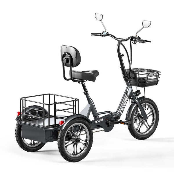 CYSUM T1 Pro Foldable Electric Tricycle, Three-wheeled Electric Bicycle, 16*2.3