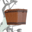 Durable Brown Plastic Rattan Front Bike Basket | Hand-Woven | Fits X-CITY & CITYRUN Rich Bit eBike
