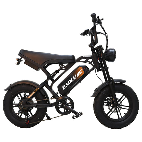 BAOLUJIE F2 Full Suspension Mini E-Bike 16x4.0 inch 45KMH | 48v 500w | Disc Brake | 13Ah portable battery