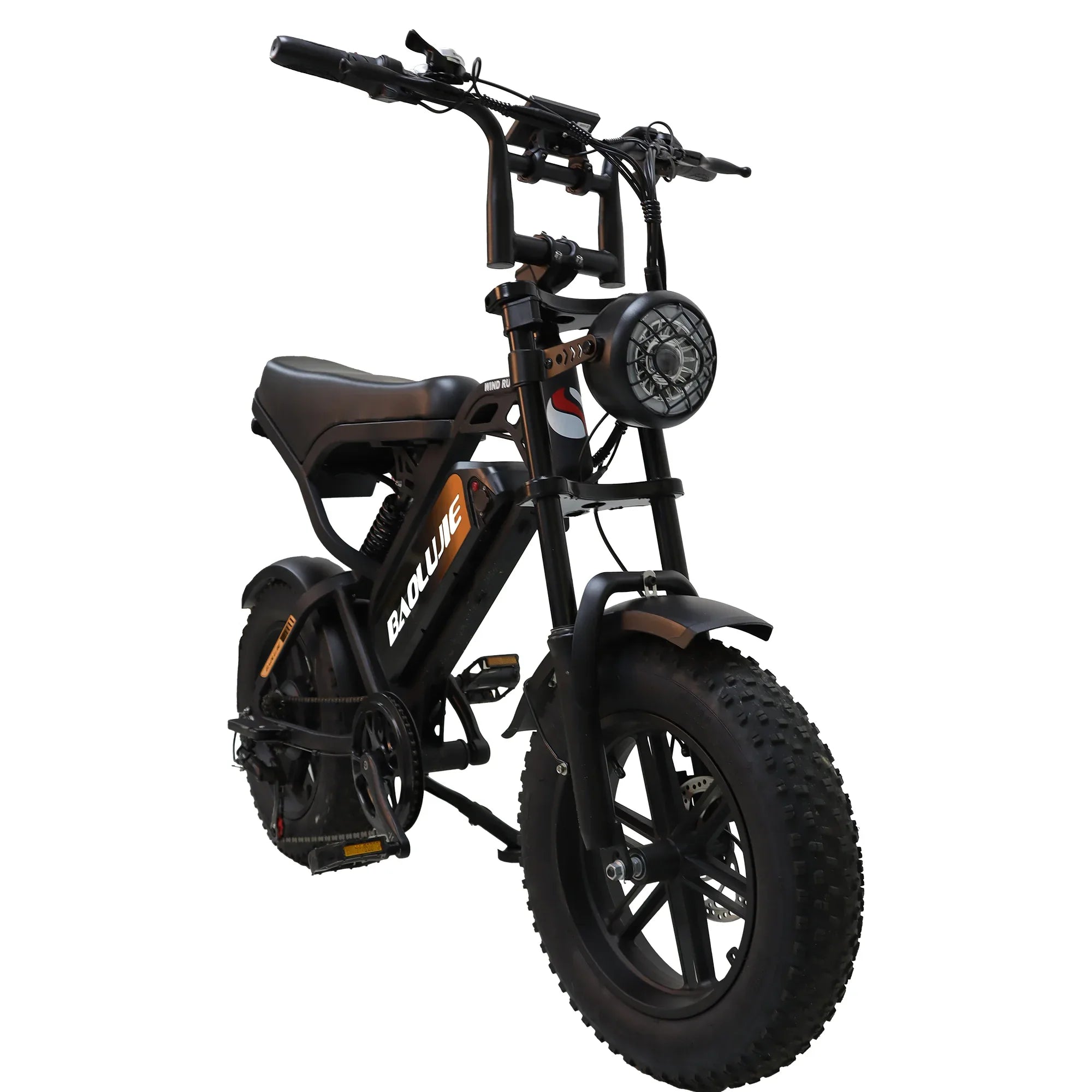 BAOLUJIE F2 Full Suspension Mini E-Bike 16x4.0 inch 45KMH | 48v 500w | Disc Brake | 13Ah portable battery - Rich Bit eBike