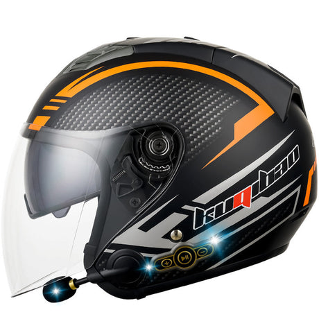 Smart Bluetooth Helmet Double Lenses All-Season Universal Motorcycle Sun Protection Half Helmet Safety Cap For Electric Bicycle Rich Bit eBike