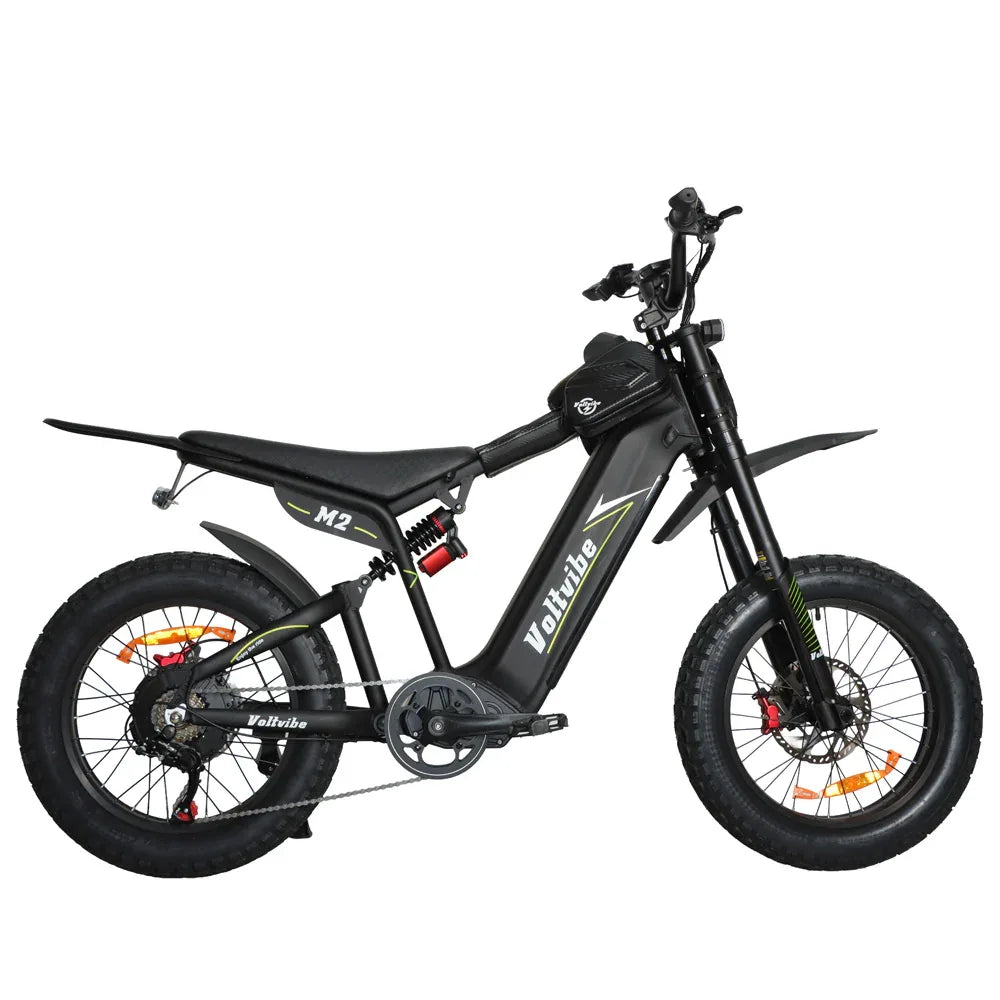 BAOLUJIE M2 Full Suspension Fat E-Bike 20x4.0 inch 65KMH | 60v 2000w | Hydraulic Disc Brake | 25Ah power battery - Rich Bit eBike