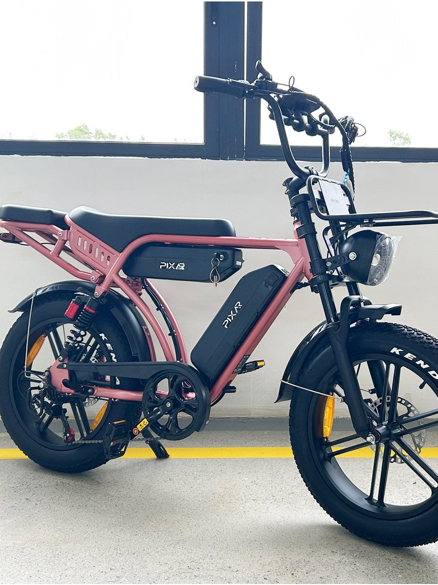PIXAR M9 Dual Battery Electric Bike | 48V 35Ah Long Range | 250W High Speed Motor | 20" Fat Tire All-Terrain E-Bike Rich Bit eBike