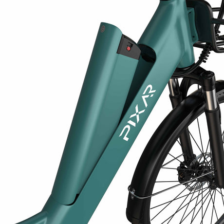 PIXAR C1 Pro Upgraded Electric Bicycle 36V 18Ah 250W Ebike with Hydraulic Brakes 150KM Range Front Suspension Adjustable Handlebar Shimano 7 Speed City E-bike Rich Bit eBike