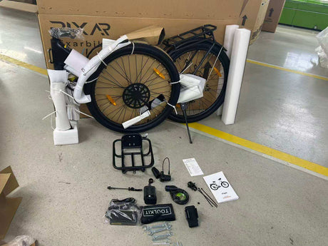PIXAR C1 Pro Upgraded Electric Bicycle 36V 18Ah 250W Ebike with Hydraulic Brakes 150KM Range Front Suspension Adjustable Handlebar Shimano 7 Speed City E-bike Rich Bit eBike