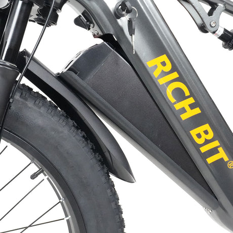 RICH BIT C01 Dual Motor Peak 3000w Electric Bike | 26x4.0" Fat Tire E-Bike for Adults | 150N.m Max Torque Full Suspension Mountain Ebike | 48V 20Ah Removable Battery with 3A Fast Charge Rich Bit eBike