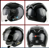 Smart Bluetooth Helmet Double Lenses All-Season Universal Motorcycle Sun Protection Half Helmet Safety Cap For Electric Bicycle Rich Bit eBike