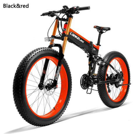 LANKELEISI XT750 Plus Mountain Foldable e Bike 26inch 40KMH | 48v 1000w | Hydraulic Disc Brake | 17.5Ah hidden battery - Rich Bit eBike