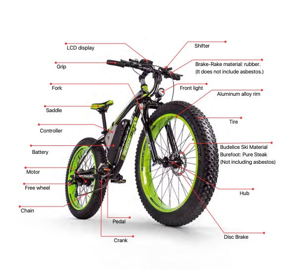 Richbit vtt fat ebike 1000w best sale
