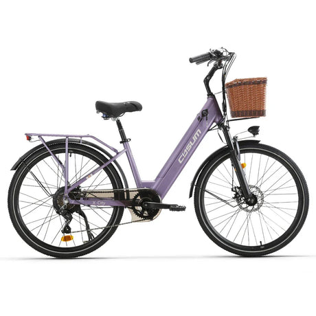 Cysum X-City Electric Bike - 48V 250W Motor, 45Nm Torque, 48V 10.4Ah Lithium Battery, Step-Through Frame, Unisex Design for Commuting - Rich Bit eBike
