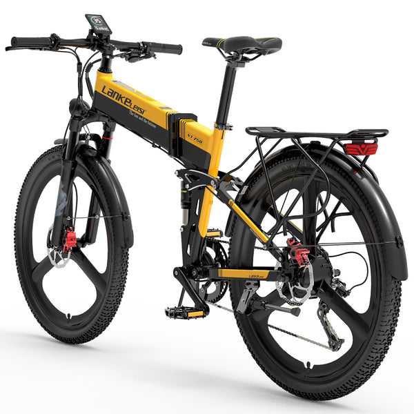 LANKELEISI XT750 Sport Foldable MTB e Bike 26inch 35KMH | 48v 500w | Hydraulic Disc Brake | 12.8Ah hidden battery